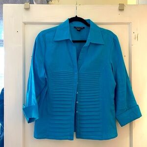 Blue Linen Button Up